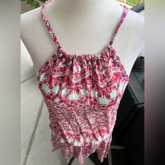 Free People Simone Batik Print Drop
Waist Pink Boho Dress - Picture 3 of 9